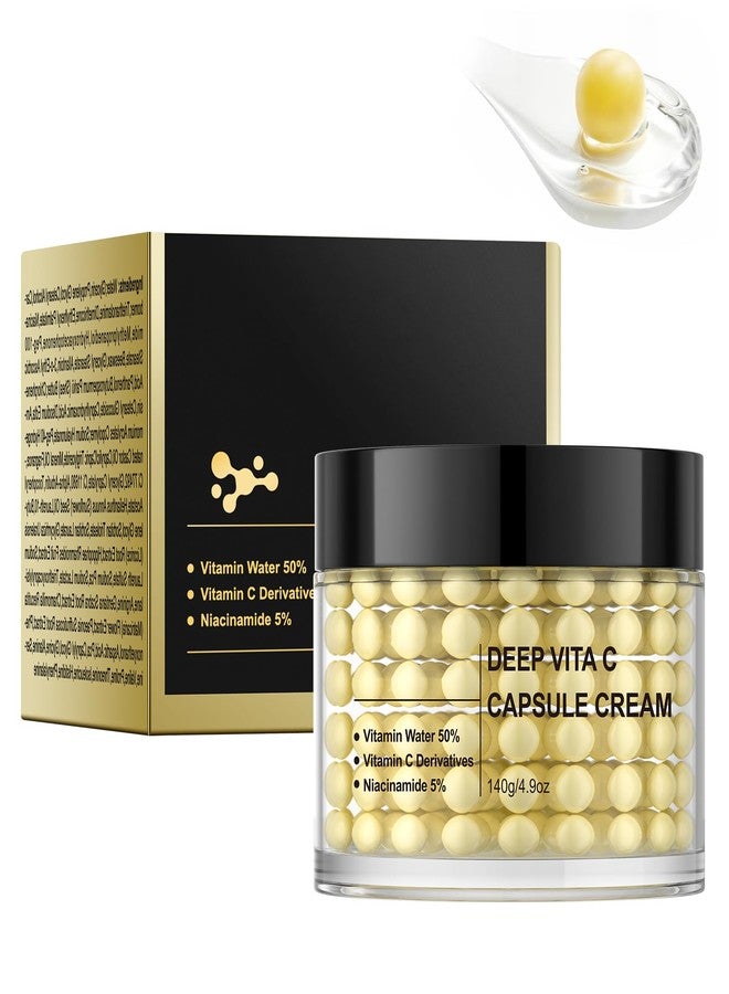 IREV Deep Vitamin C Capsule Face Moisturizer, Moisturizing Facial Cream, Transparent Gel for Radiant Skin, Hydrating Night Face Skin Care, Jelly Cream for Dull, Uneven Tone 4.9 OZ - Image 1